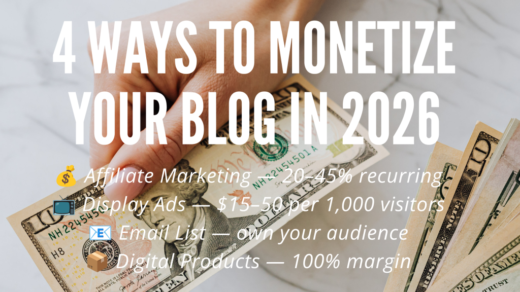 how to start a blog 2026 monetization