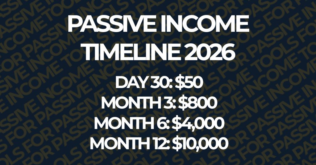 passive income for beginners 2026 timeline