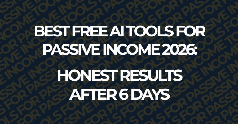 best free AI tools for passive income 2026