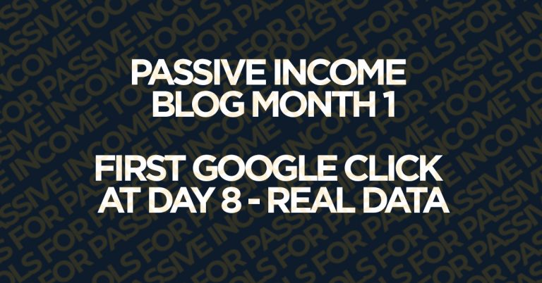 passive income blog month 1 results