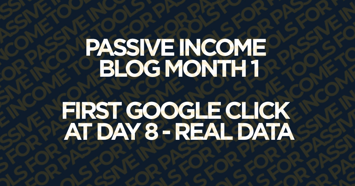 passive income blog month 1 results