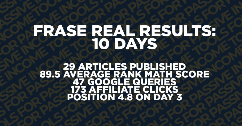frase review 2026 real results passive income blog